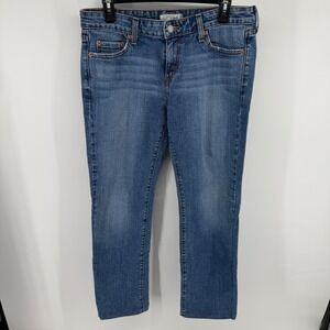 Y2K Levis 545 Low Boot Cut Jeans Womens 8M Medium Wash Blue Denim Stretch VTG
